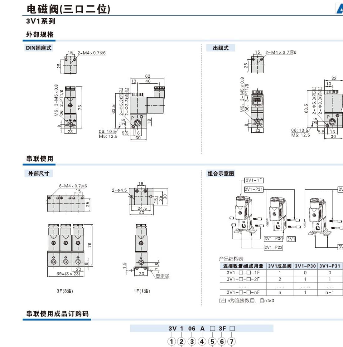 3V1 valve installation drawing reference