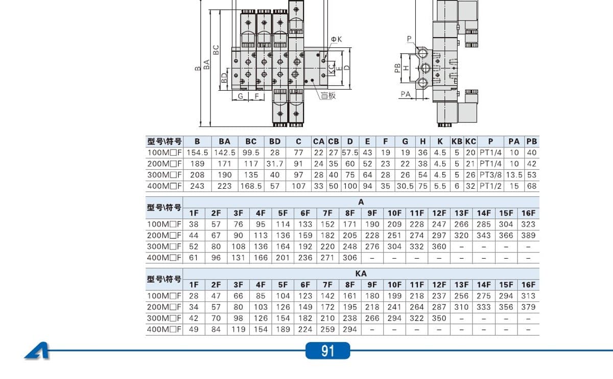 4V and 5V valve manifold base installation drawing reference
