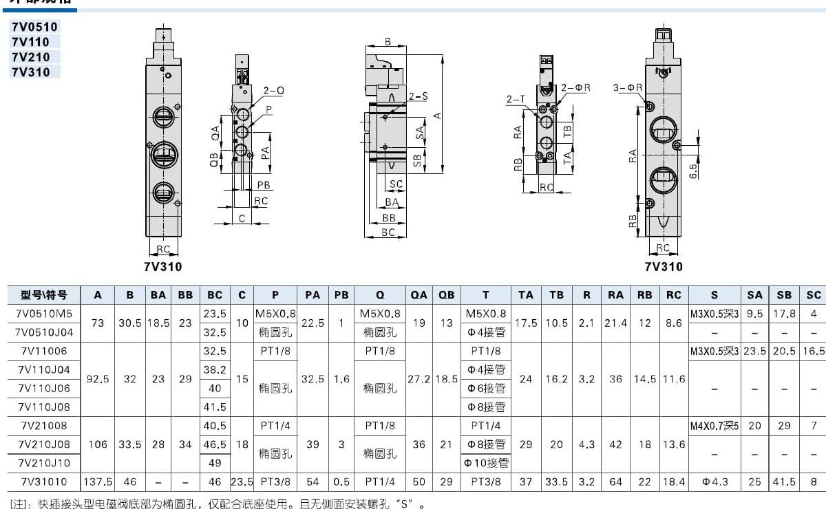 7V solenoid valve installation drawing reference