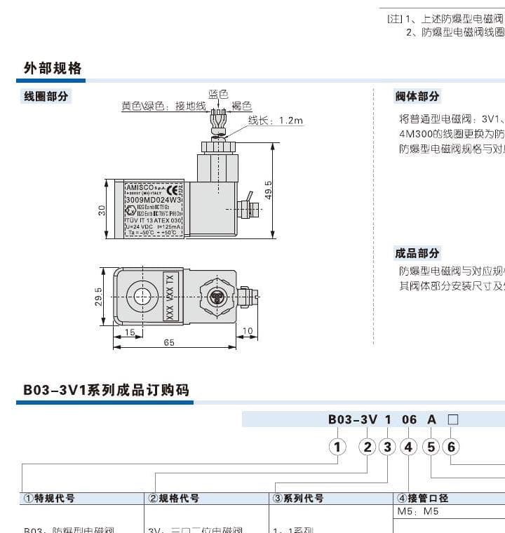 B03 explosion-proof coil and installation reference
