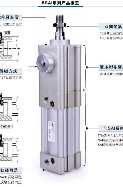 BSAI locking cylinder family product reference