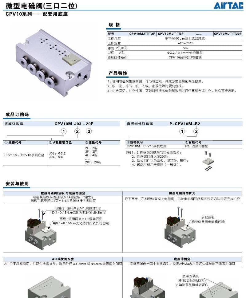 CPV10M valve base reference